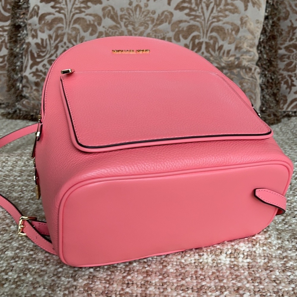 Michael Kors Adina MD Backpack Leather Grapefruit - Picture 9 of 16
